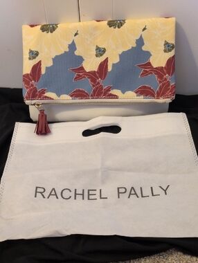 Rachel Pally Floral Fold-Over Clutch in Yellow, Blue & Red